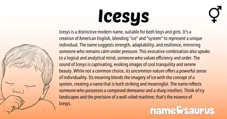 Infographic about Icesys name meaning, Icesys is a name from Other origin(s).