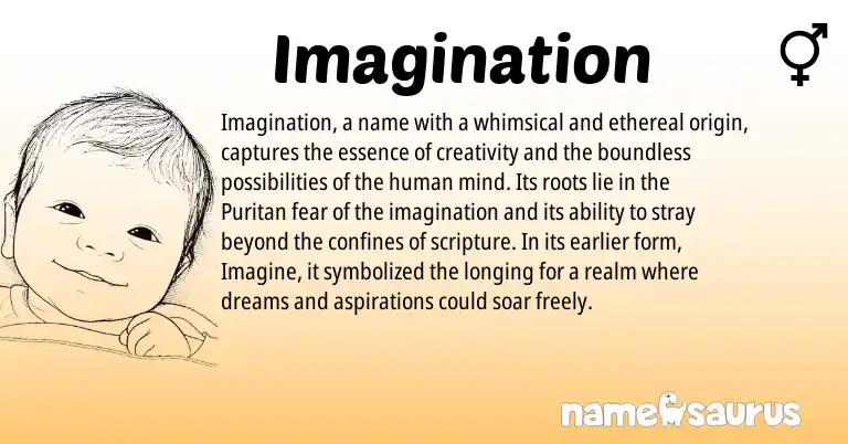 Infographic about Imagination name meaning, Imagination is a name from N/A origin(s).