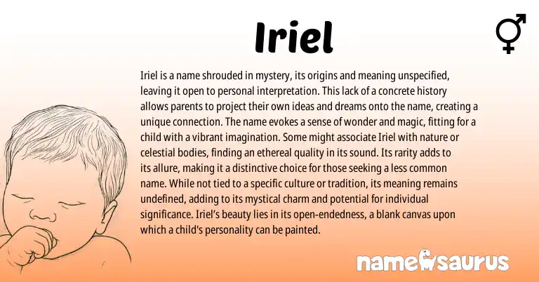 Infographic about Iriel name meaning, Iriel is a name from Other origin(s).