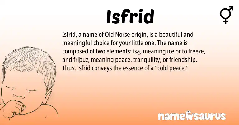 Infographic about Isfrid name meaning, Isfrid is a name from Old Norse origin(s).