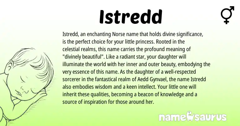 Infographic about Istredd name meaning, Istredd is a name from Norse origin(s).