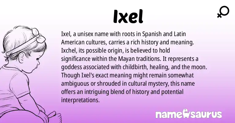 Infographic about Ixel name meaning, Ixel is a name from Spanish (Latin American) origin(s).