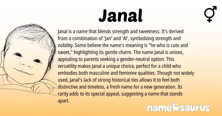 Infographic about Janal name meaning, Janal is a name from Indian, Other origin(s).