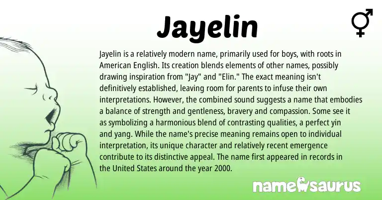 Infographic about Jayelin name meaning, Jayelin is a name from Other origin(s).