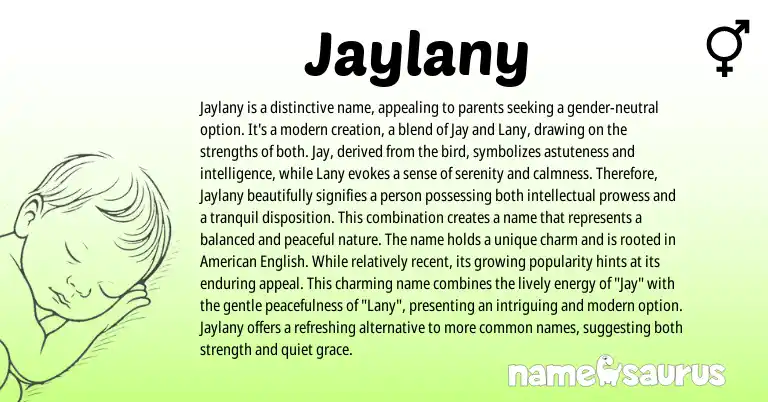 Infographic about Jaylany name meaning, Jaylany is a name from Other origin(s).