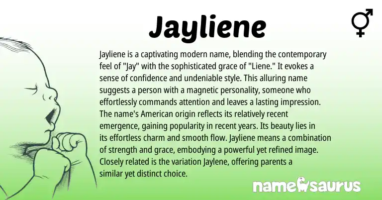 Infographic about Jayliene name meaning, Jayliene is a name from Other origin(s).