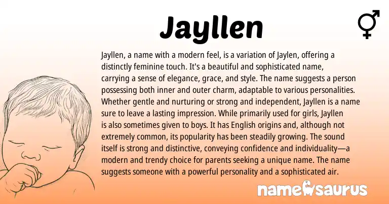 Infographic about Jayllen name meaning, Jayllen is a name from Other origin(s).