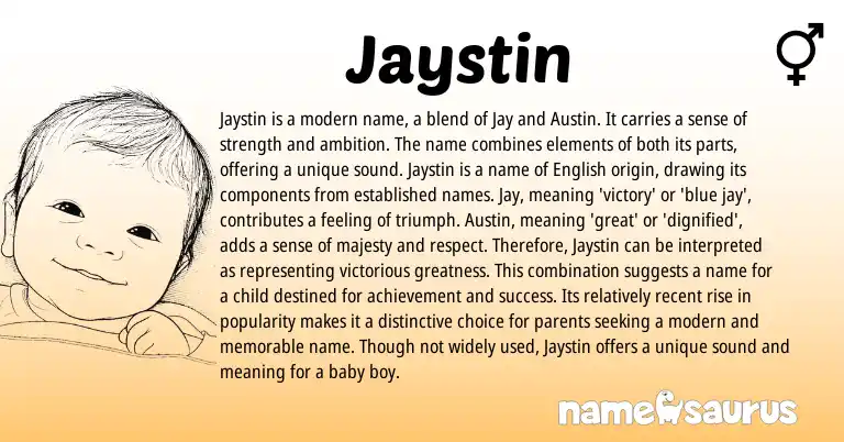Infographic about Jaystin name meaning, Jaystin is a name from Other origin(s).