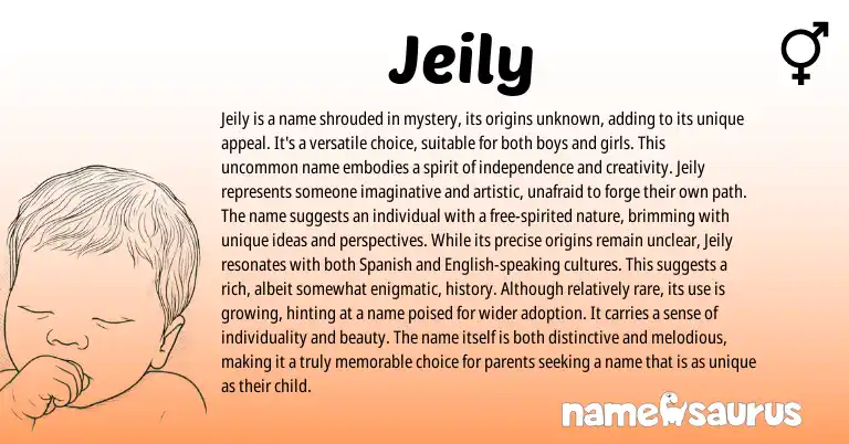 Infographic about Jeily name meaning, Jeily is a name from Other origin(s).