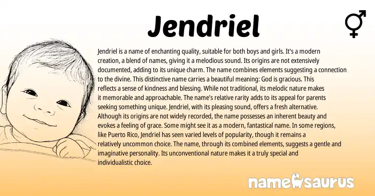 Infographic about Jendriel name meaning, Jendriel is a name from Other origin(s).
