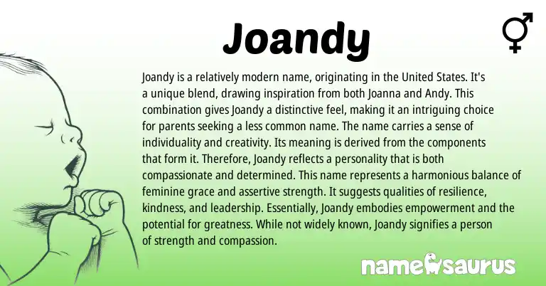 Infographic about Joandy name meaning, Joandy is a name from Other origin(s).