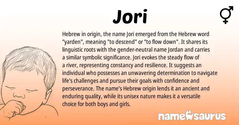 Infographic about Jori name meaning, Jori is a name from Hebrew origin(s).