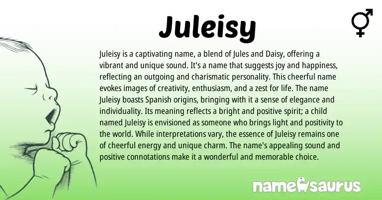 Infographic about Juleisy name meaning, Juleisy is a name from Other origin(s).