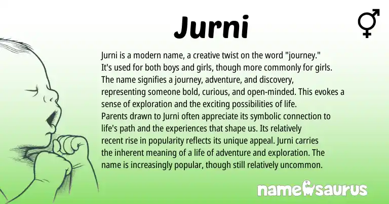 Infographic about Jurni name meaning, Jurni is a name from Other origin(s).