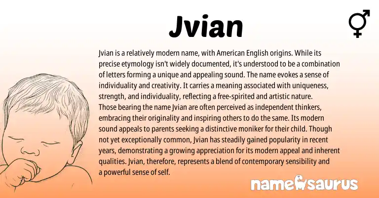 Infographic about Jvian name meaning, Jvian is a name from Other origin(s).