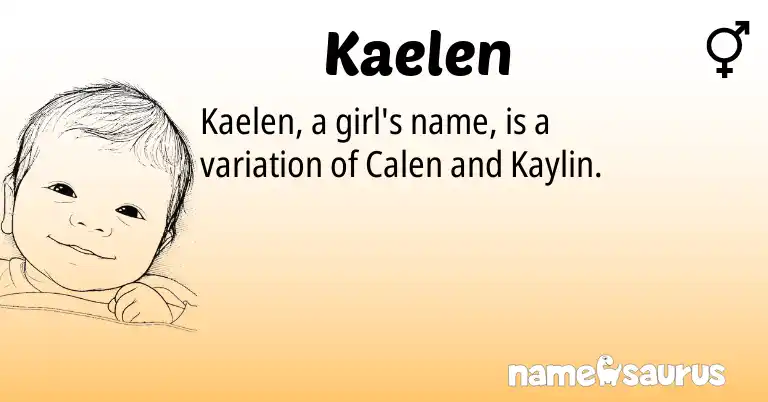 Infographic about Kaelen name meaning, Kaelen is a name from N/A origin(s).