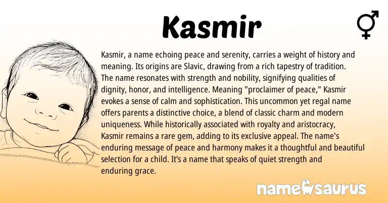 Infographic about Kasmir name meaning, Kasmir is a name from Hindi, Other origin(s).