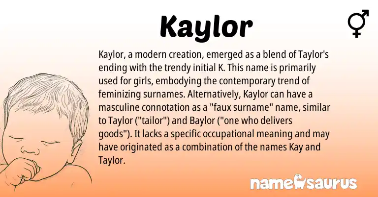 Infographic about Kaylor name meaning, Kaylor is a name from N/A origin(s).