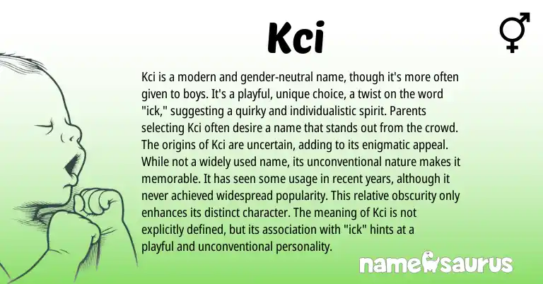 Infographic about Kci name meaning, Kci is a name from Other origin(s).