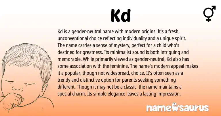 Infographic about Kd name meaning, Kd is a name from Other origin(s).