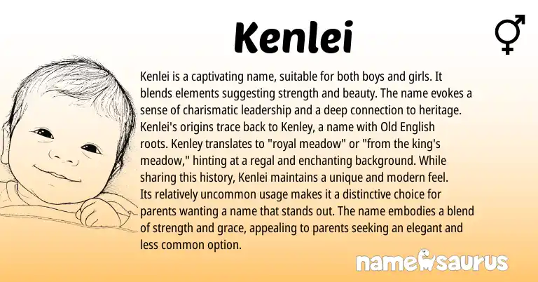 Infographic about Kenlei name meaning, Kenlei is a name from Other origin(s).
