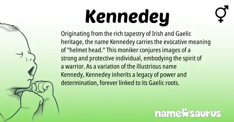 Infographic about Kennedey name meaning, Kennedey is a name from Irish, Gaelic origin(s).