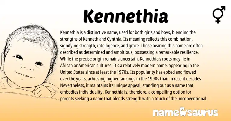 Infographic about Kennethia name meaning, Kennethia is a name from Scottish origin(s).