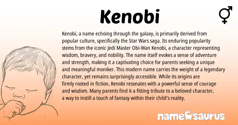 Infographic about Kenobi name meaning, Kenobi is a name from Jewish, Other origin(s).