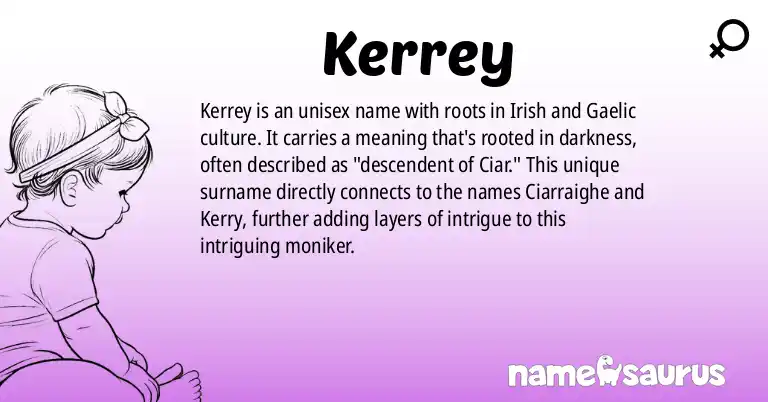 Infographic about Kerrey name meaning, Kerrey is a name from Irish origin(s).