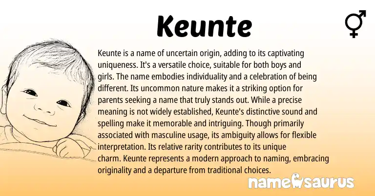 Infographic about Keunte name meaning, Keunte is a name from Other origin(s).
