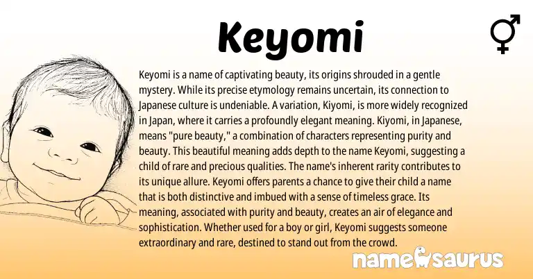 Infographic about Keyomi name meaning, Keyomi is a name from Other origin(s).