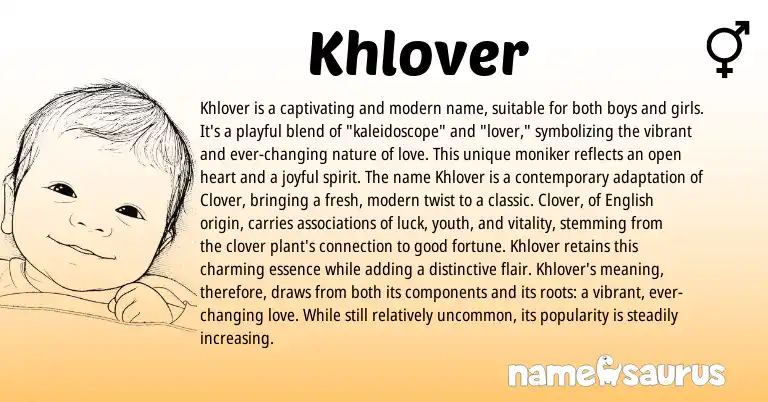 Infographic about Khlover name meaning, Khlover is a name from Other origin(s).