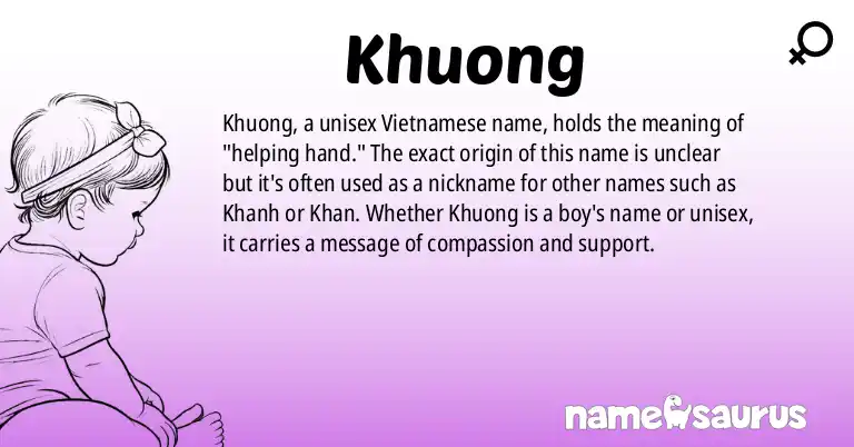 Infographic about Khuong name meaning, Khuong is a name from Vietnamese origin(s).