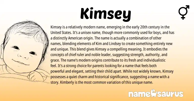 Infographic about Kimsey name meaning, Kimsey is a name from English origin(s).
