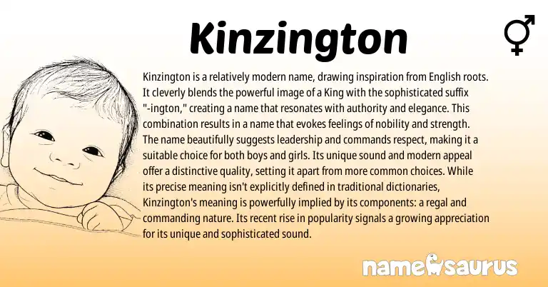 Infographic about Kinzington name meaning, Kinzington is a name from Other origin(s).