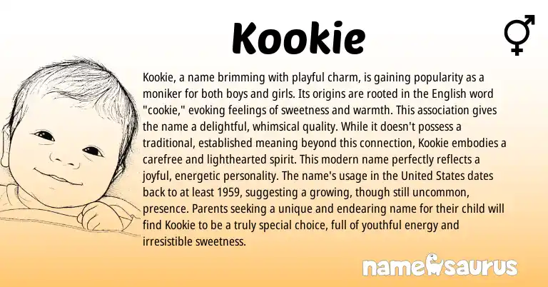 Infographic about Kookie name meaning, Kookie is a name from Other origin(s).