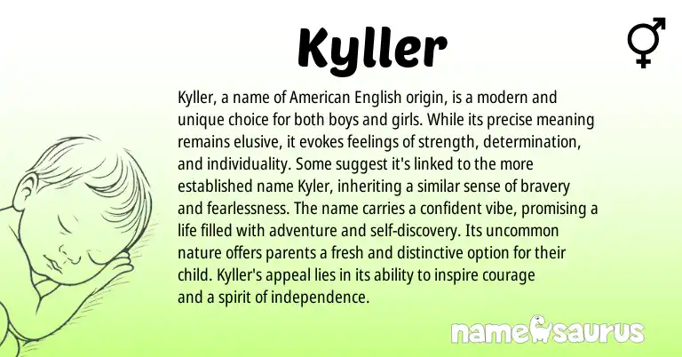 Infographic about Kyller name meaning, Kyller is a name from English origin(s).