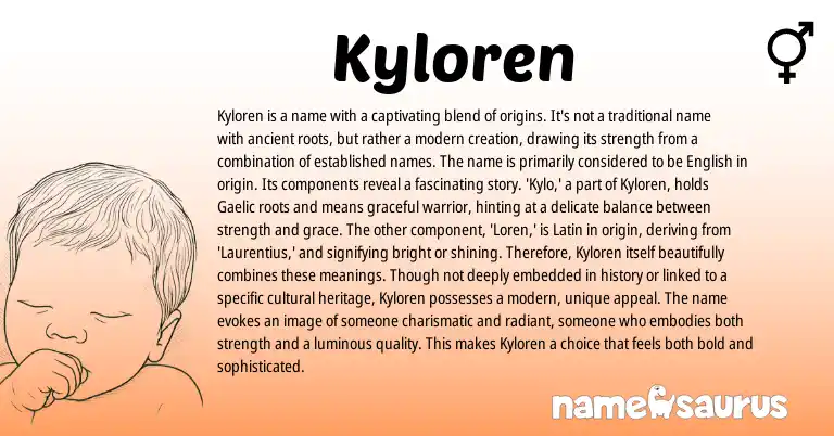 Infographic about Kyloren name meaning, Kyloren is a name from Latin, Gaelic origin(s).