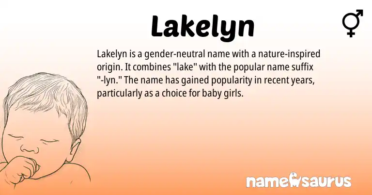 Infographic about Lakelyn name meaning, Lakelyn is a name from N/A origin(s).