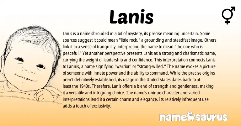 Infographic about Lanis name meaning, Lanis is a name from Celtic, Other origin(s).