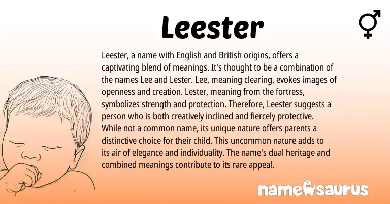 Infographic about Leester name meaning, Leester is a name from English origin(s).