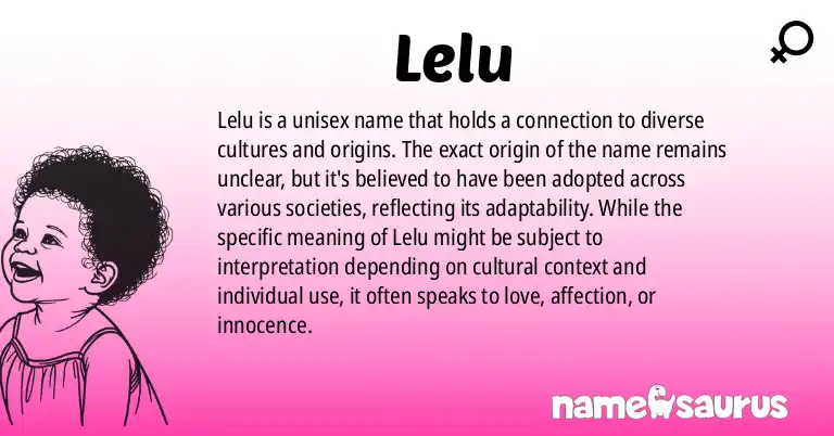 Infographic about Lelu name meaning, Lelu is a name from Various origin(s).