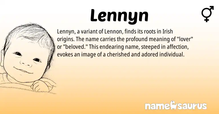 Infographic about Lennyn name meaning, Lennyn is a name from Irish origin(s).