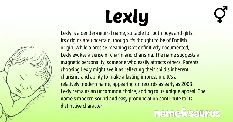 Infographic about Lexly name meaning, Lexly is a name from Other origin(s).