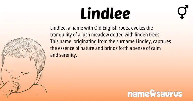 Infographic about Lindlee name meaning, Lindlee is a name from Old English origin(s).