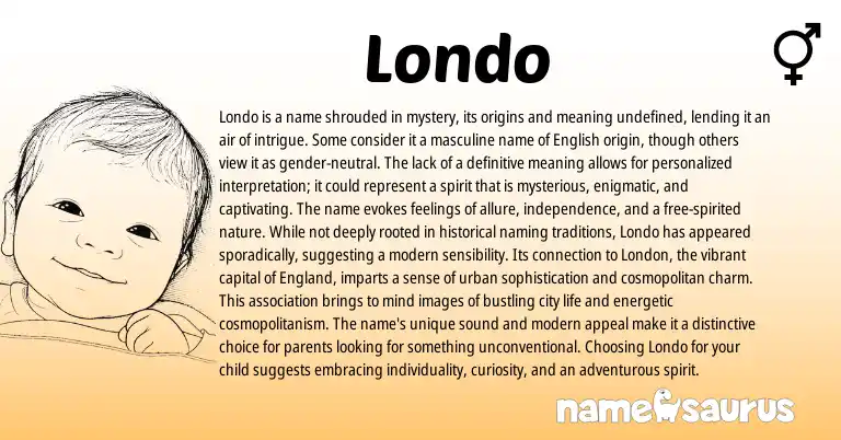 Infographic about Londo name meaning, Londo is a name from Other origin(s).