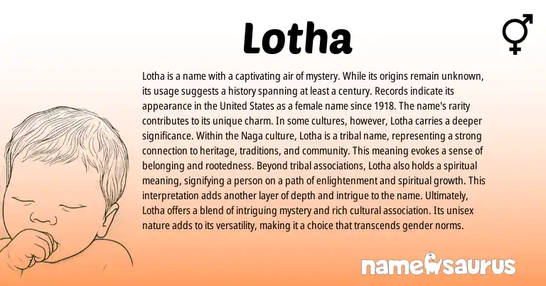 Infographic about Lotha name meaning, Lotha is a name from Other origin(s).