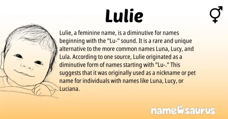 Infographic about Lulie name meaning, Lulie is a name from N/A origin(s).