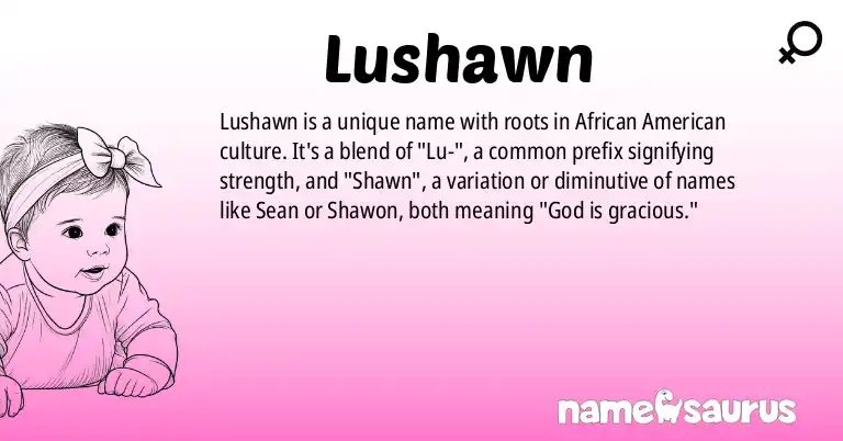 Infographic about Lushawn name meaning, Lushawn is a name from African American origin(s).