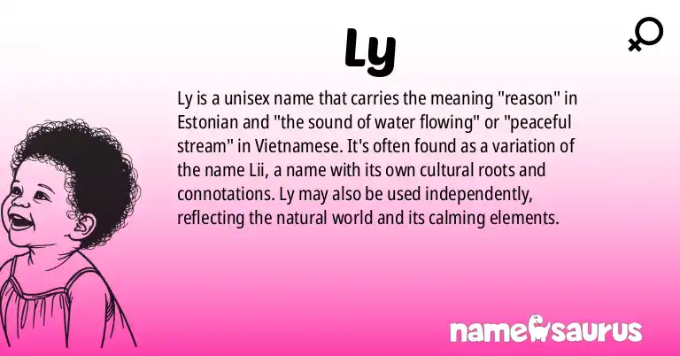 Infographic about Ly name meaning, Ly is a name from Estonian, Vietnamese origin(s).